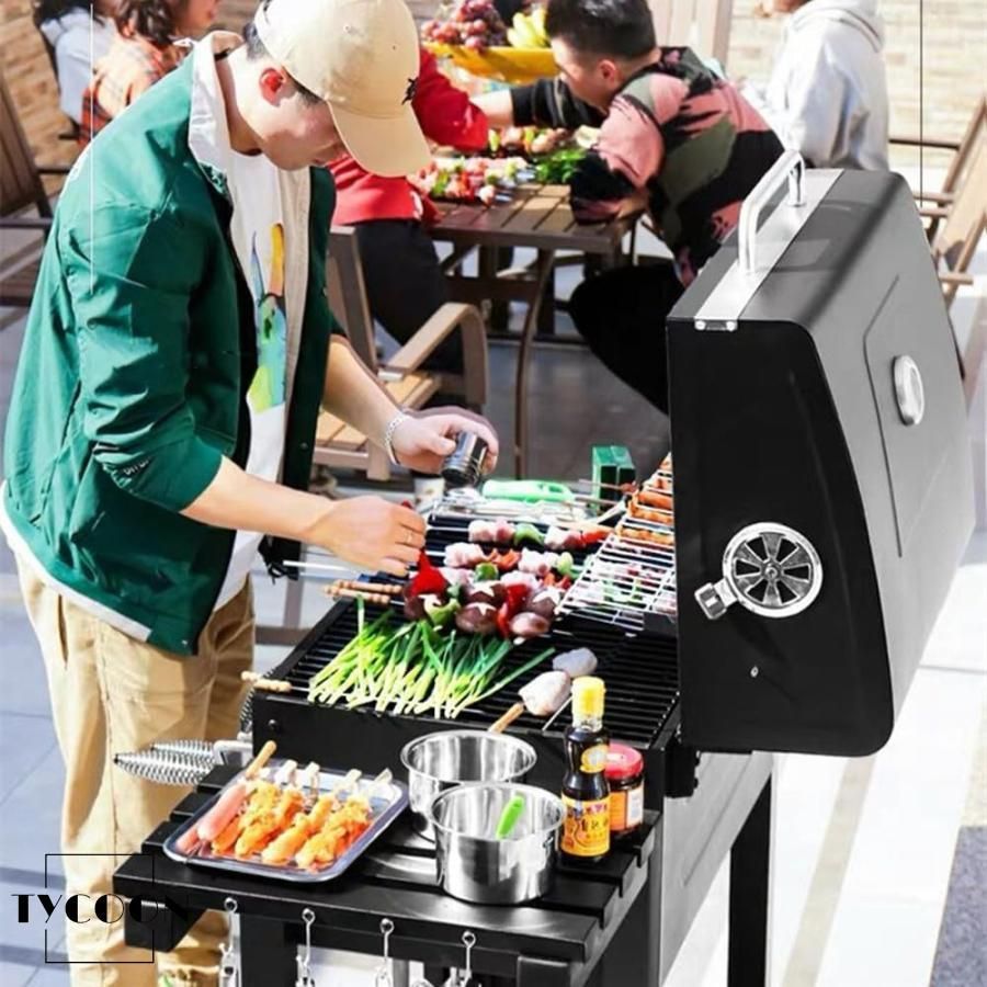 炭火焼き キャンプ バーベキューコンロ大型 焚き火台 BBQグリル バーベキューコンロ 焚き火台 アメリカンオーブングリル 大型 ステンレスグ HRDEVELOPMENT_JP