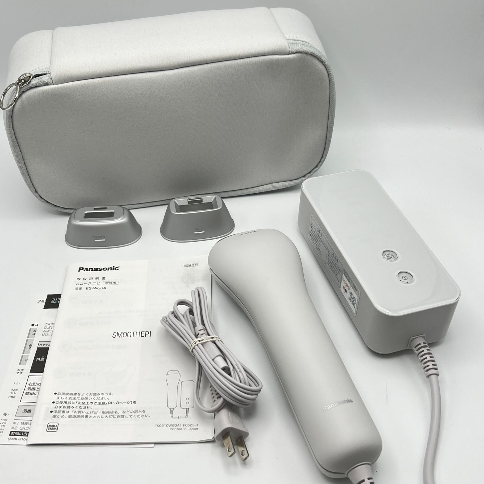 美品】パナソニック 光エステ スムースエピ ES-WG0A-H グレー 脱毛器 