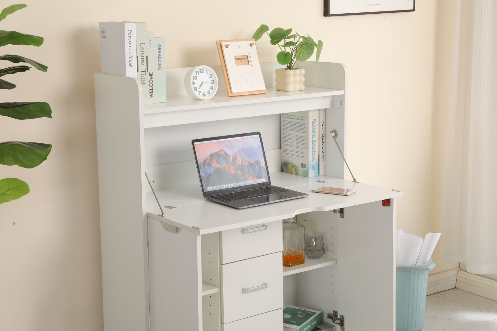 新品登場】【ホワイト】学習机 デスク パソコンデスク 勉強机 折り畳み