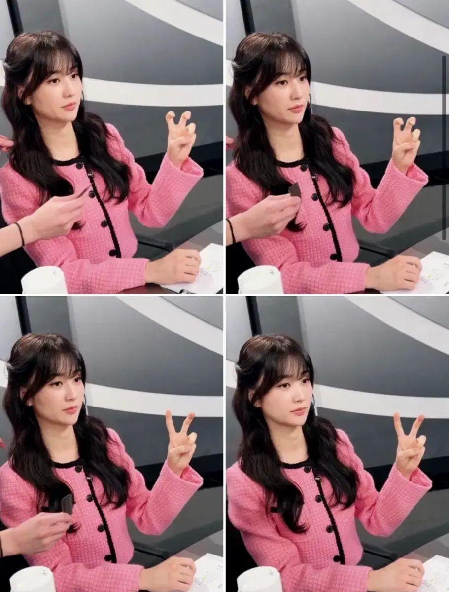 エトモン Trimmed Tweed Jacket ピンク 1回着用