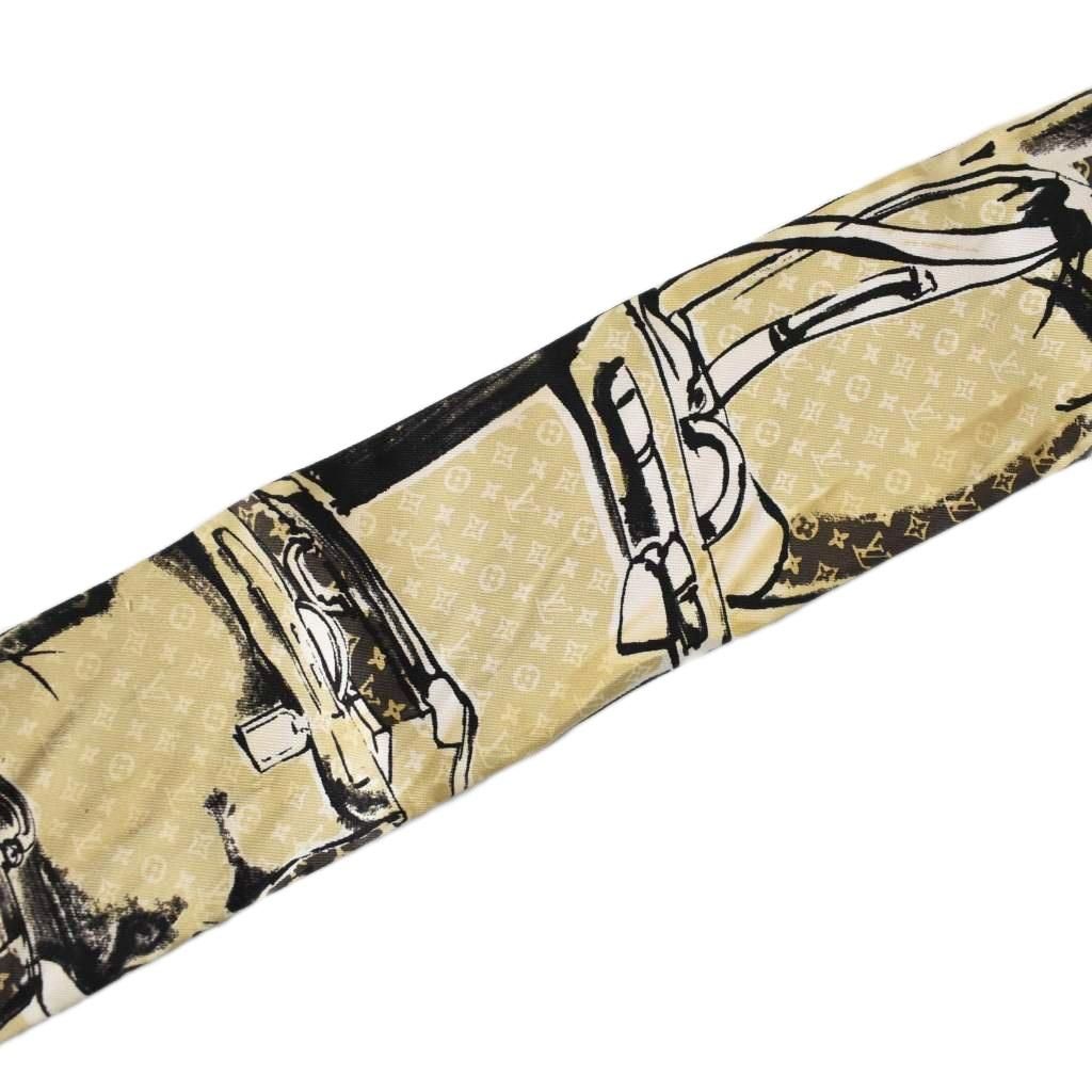 美品 ルイヴィトン バンドー トランク ナロー スカーフ ベージュ モノグラム 美品 ルイヴィトン バンドー トランク ナロー スカーフ ベージュ