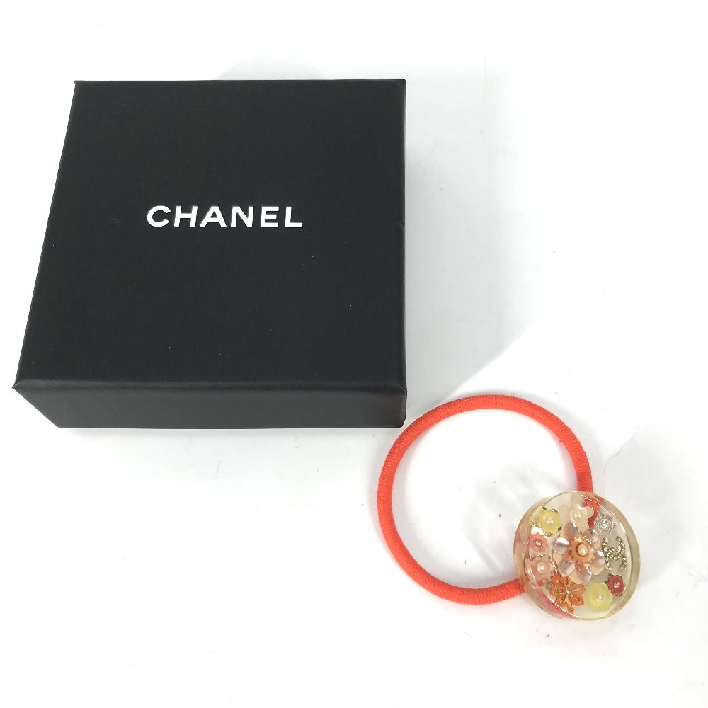 CHANEL シャネル ヘアゴム ココマーク CC ラインストーン プラスチック