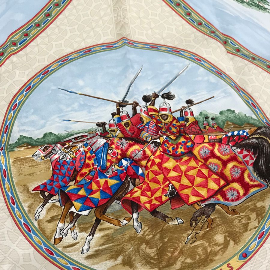 HERMES】エルメス カレ90 CAVALIERS PEULSプール族の騎手