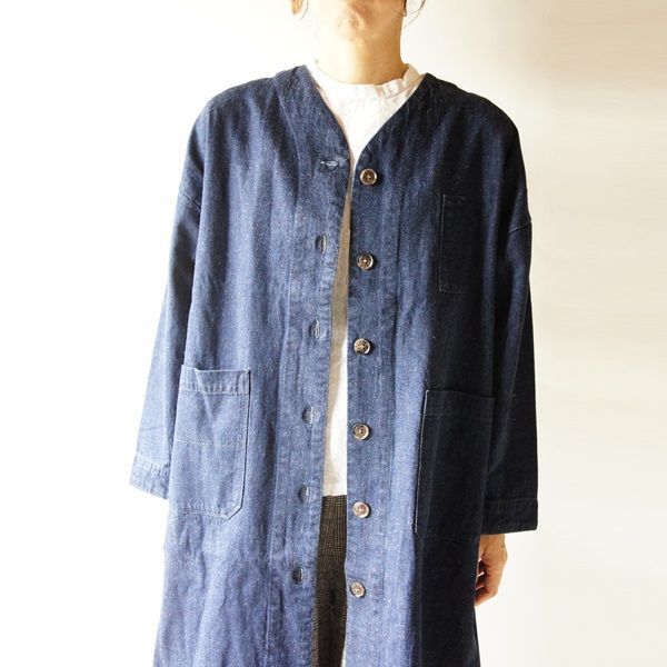 tukuroi ツクロイ リネン コットン デニム ショップ コート