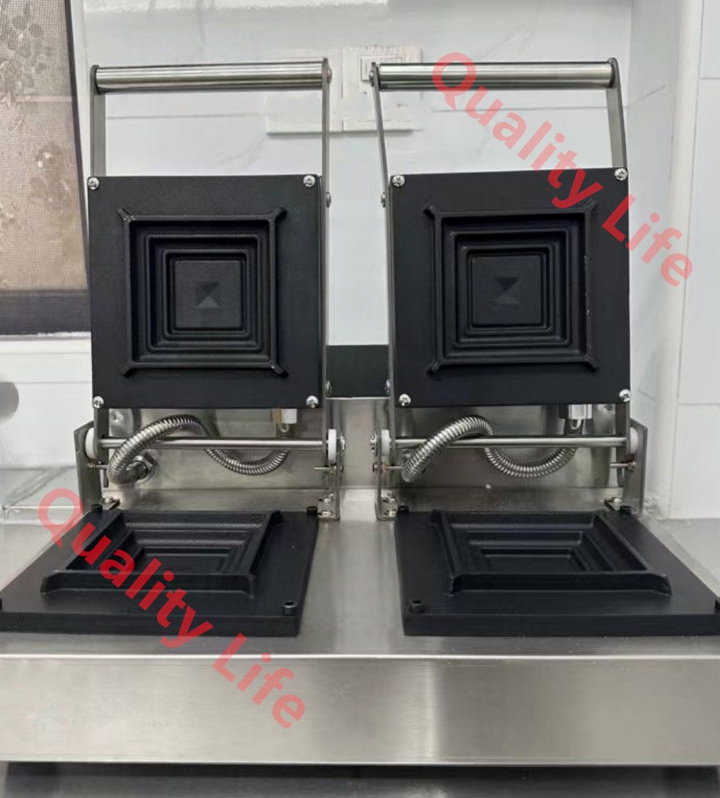 電気 ホットスナッカー ホットサンドメーカー 2連式 2個焼き 単相 100V |厨房|業務|飲食|店舗