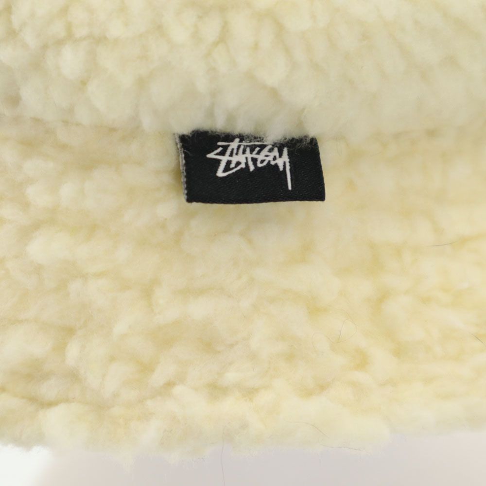 ステューシー ボア バケット ハット S/M クリーム色 STUSSY