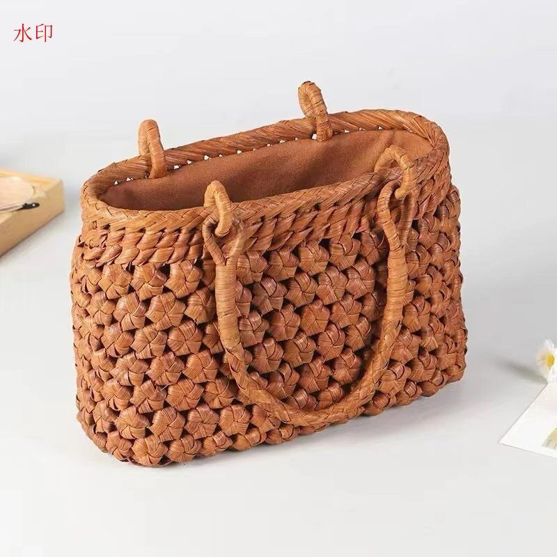 上品/綺麗☆職人手作り良品 野山葡萄藤包かごバッグ 手編み