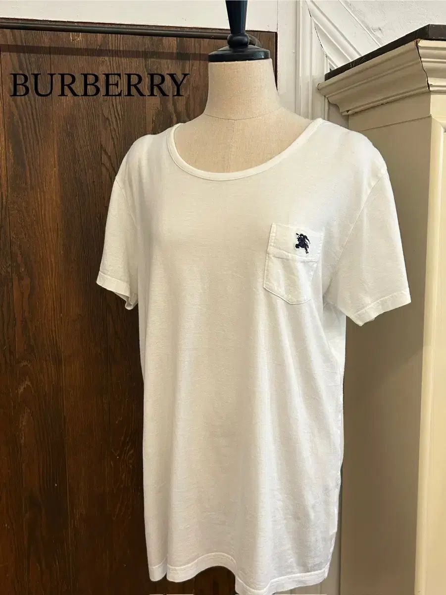 BURBERRY バーバリー 白 Uネック Tシャツ