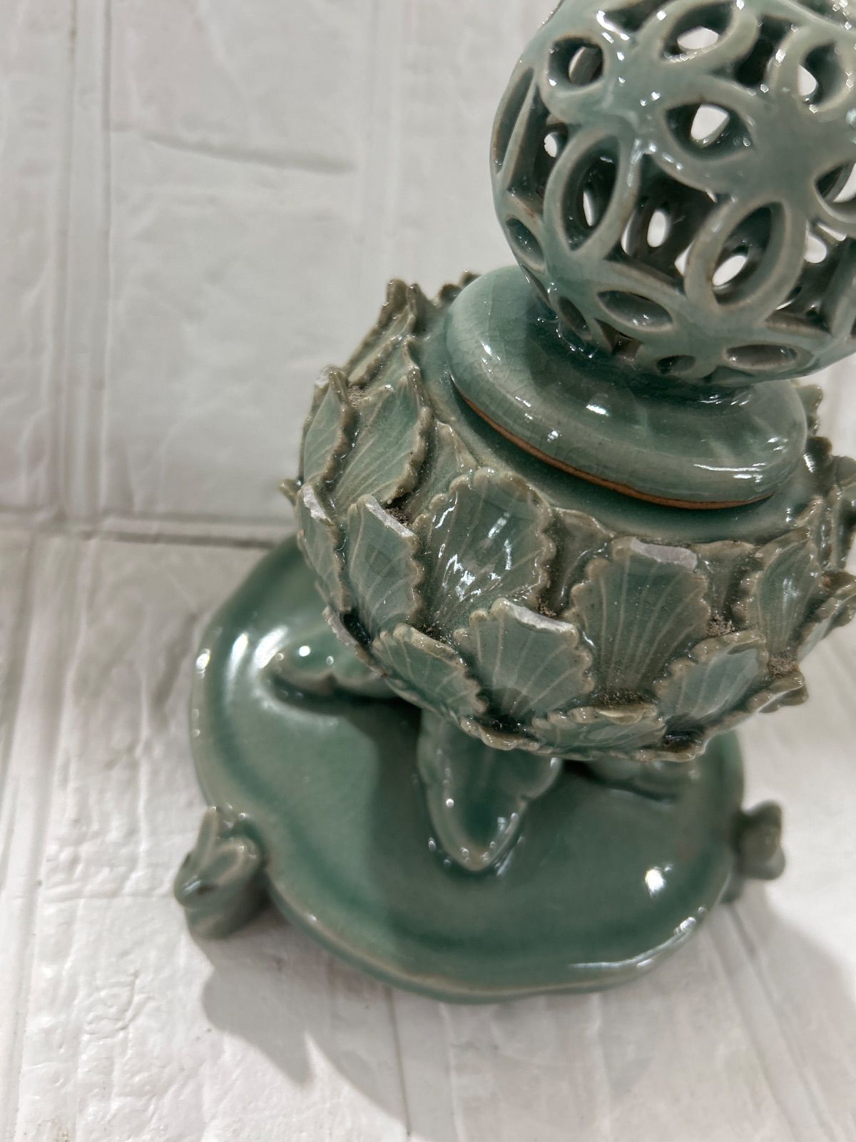 香の壺 香炉 高麗青磁 海青作 骨董品 コレクション - メルカリ