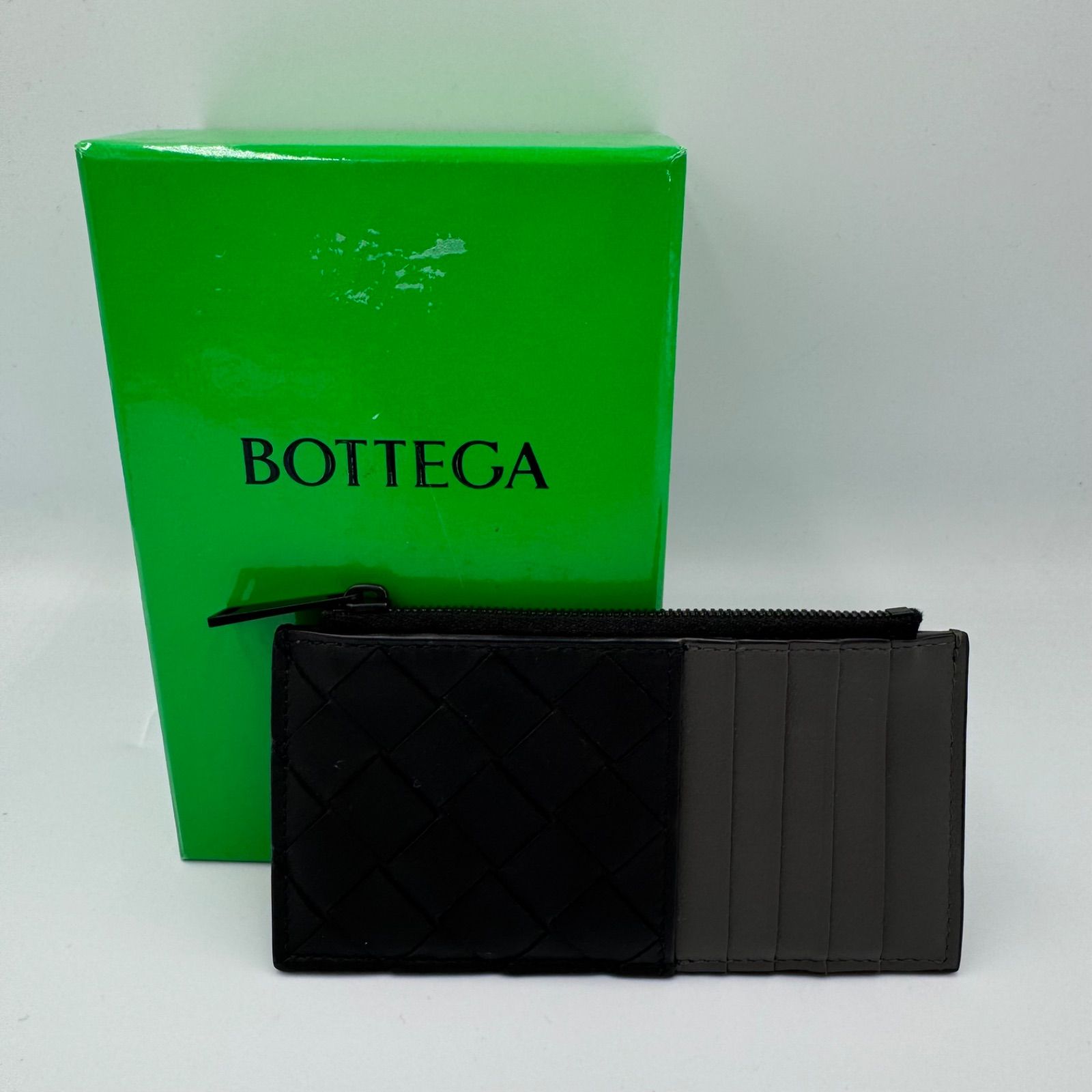 BOTTEGA VENETA カードケース イントレチャート ブラック レザー