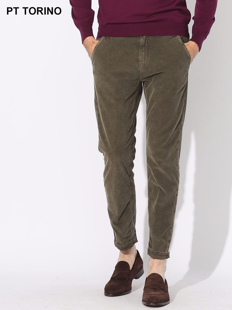 PT TORINO (ピーティートリノ) コーデュロイ ノータック パンツ INDIE
