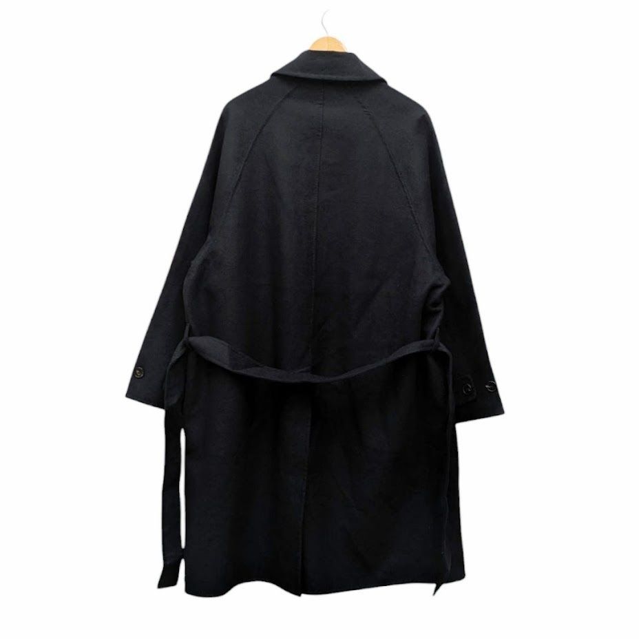 H BEAUTY&YOUTH リバーバルカラー ベルテッドコート BLACK M ＜H