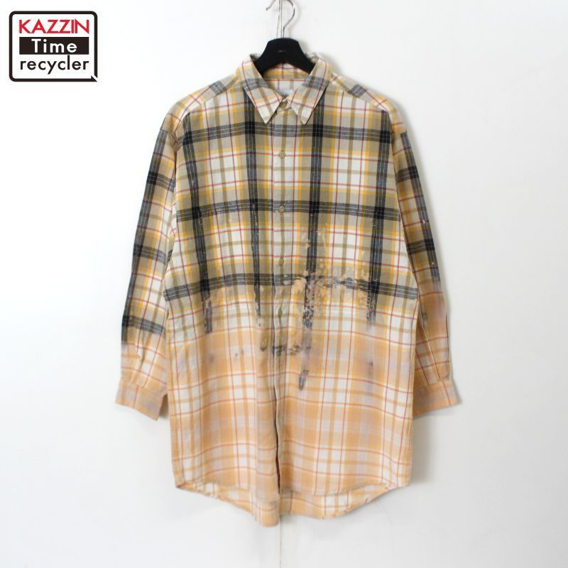 90s vintage Calvin Klein チェック柄 ネル 長袖シャツ メンズ 表記Mサイズ
