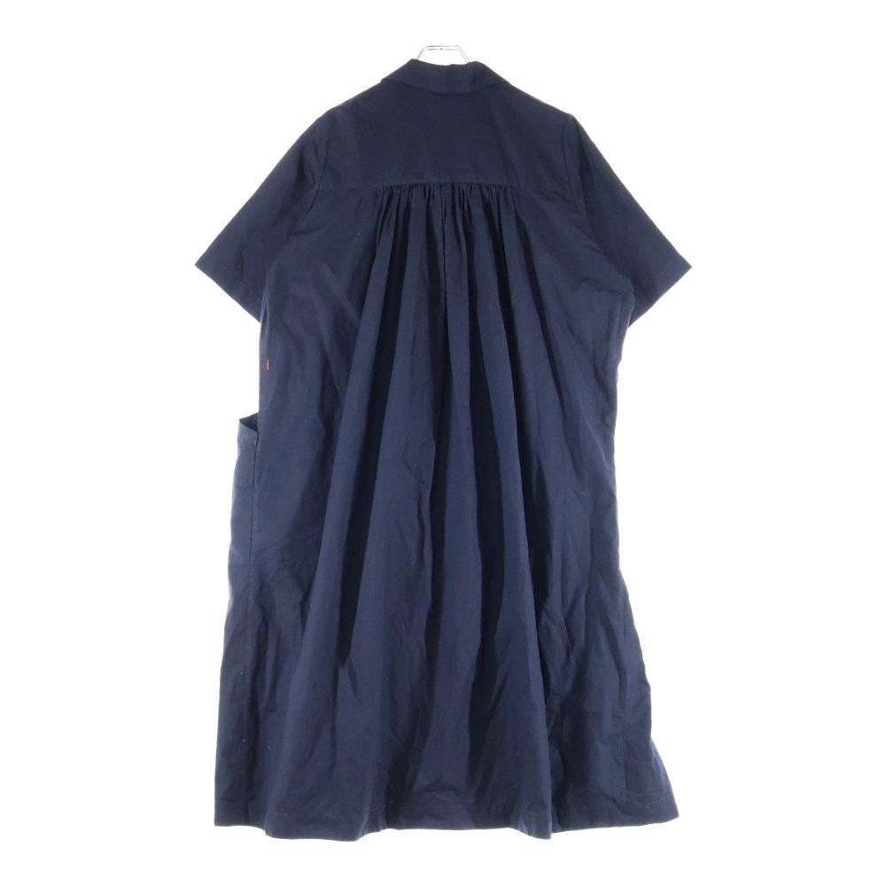 CASEY CASEY ケイシーケイシー 22AW RYTHME DRESS リズム ドレス コットンリネンオープンカラーワンピース ネイビー レディース 22FR486