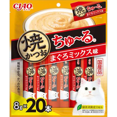 同梱不可 16個セット 焼かつおちゅーる 20本入り CIAO 焼かつおちゅーる まぐろミックス味 8g×20P