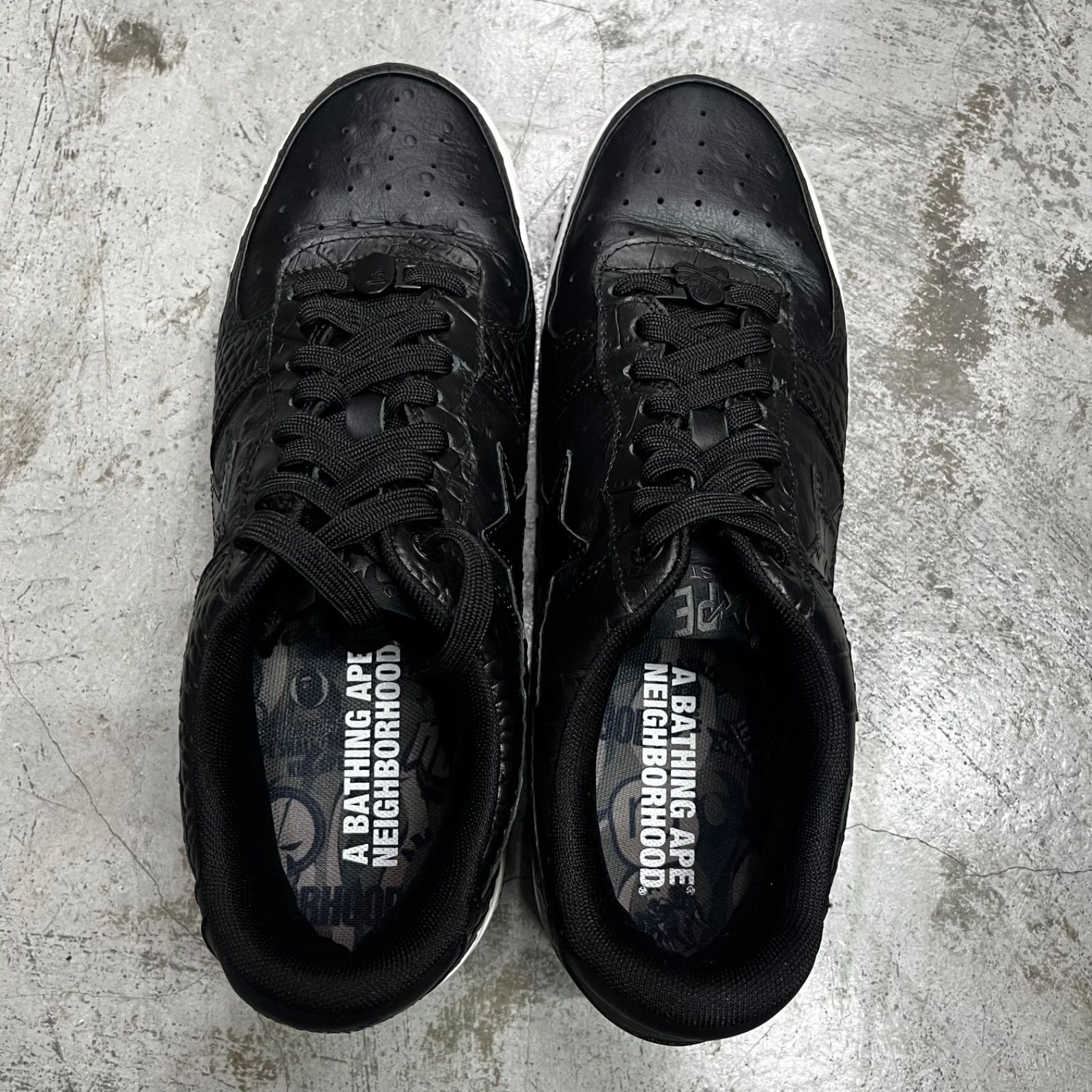 NEIGHBORHOOD A BATHING APE BAPE STA コラボ 型押し ベイプスター 