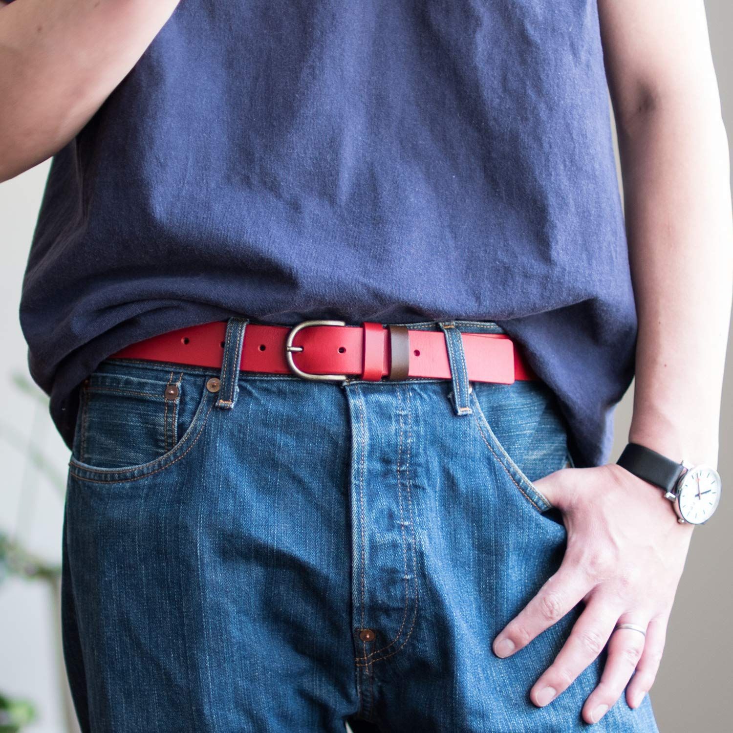 特価セール】メンズ レザー ［タバラット］ベルトループ 本革 日本製  