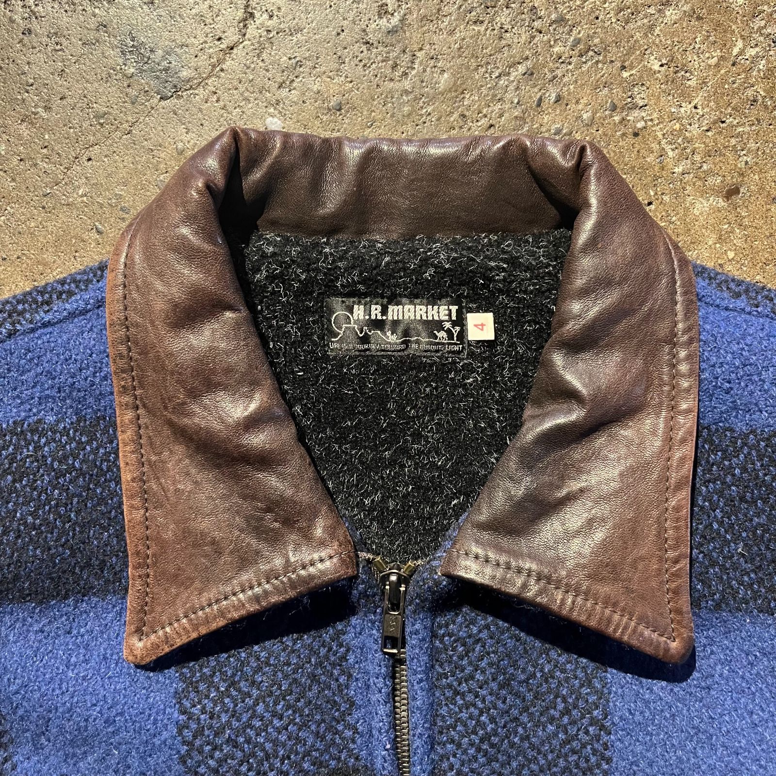 HOLLYWOOD RANCH MARKET バッファローチェックジャケット ブルー 4