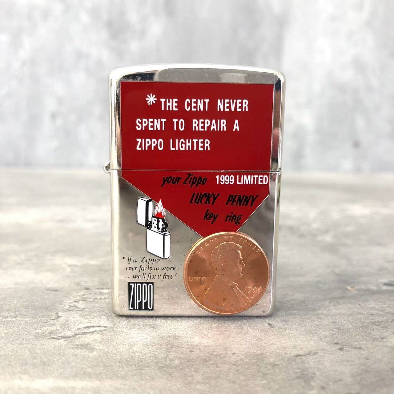 Zippo Lucky Penny ラッキーペニー 1999年製造コイン使用特別 SP-LPR 1999 火花 済み