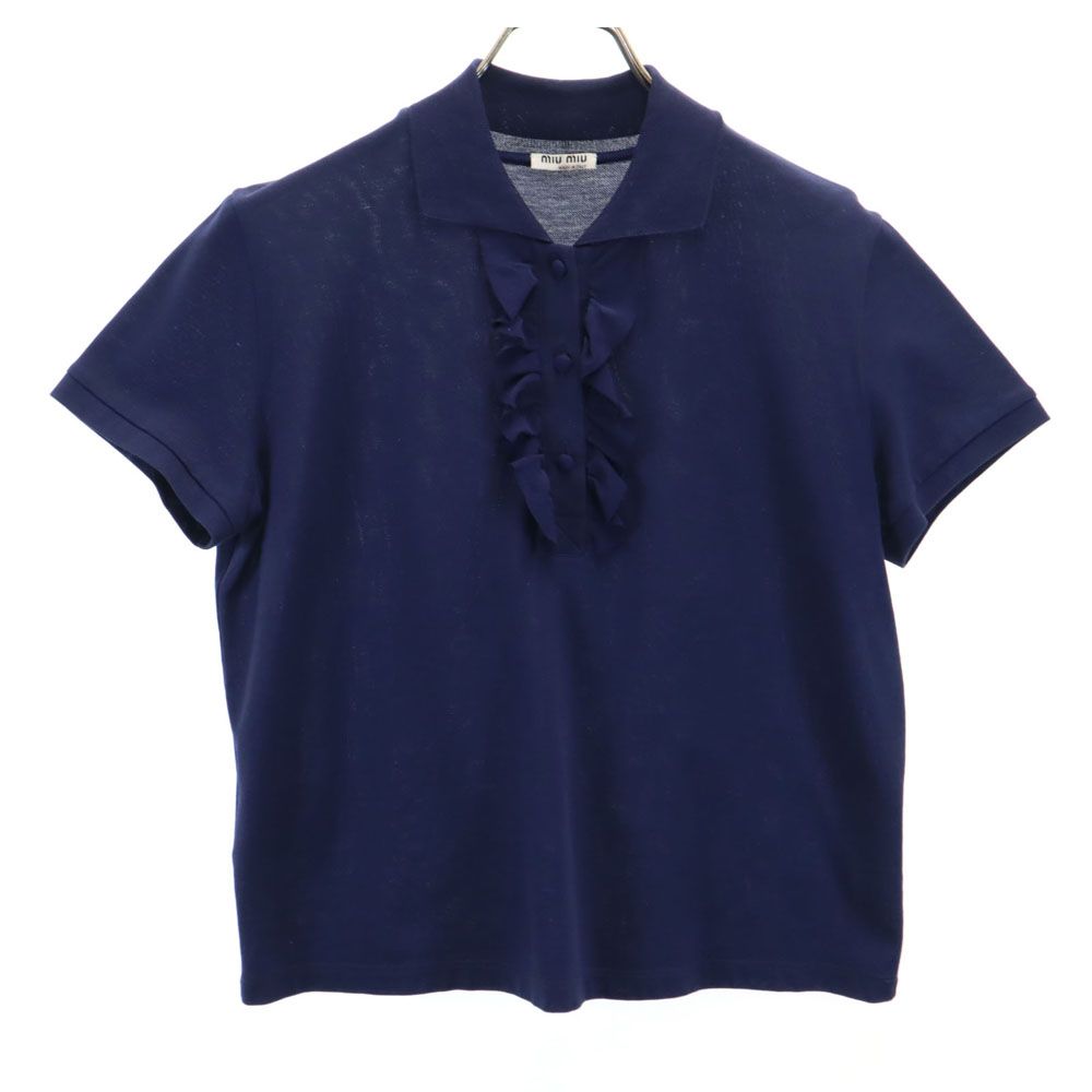 miu miu ポロシャツ ネイビー 半袖 並行輸入品 miu miu ネイビー