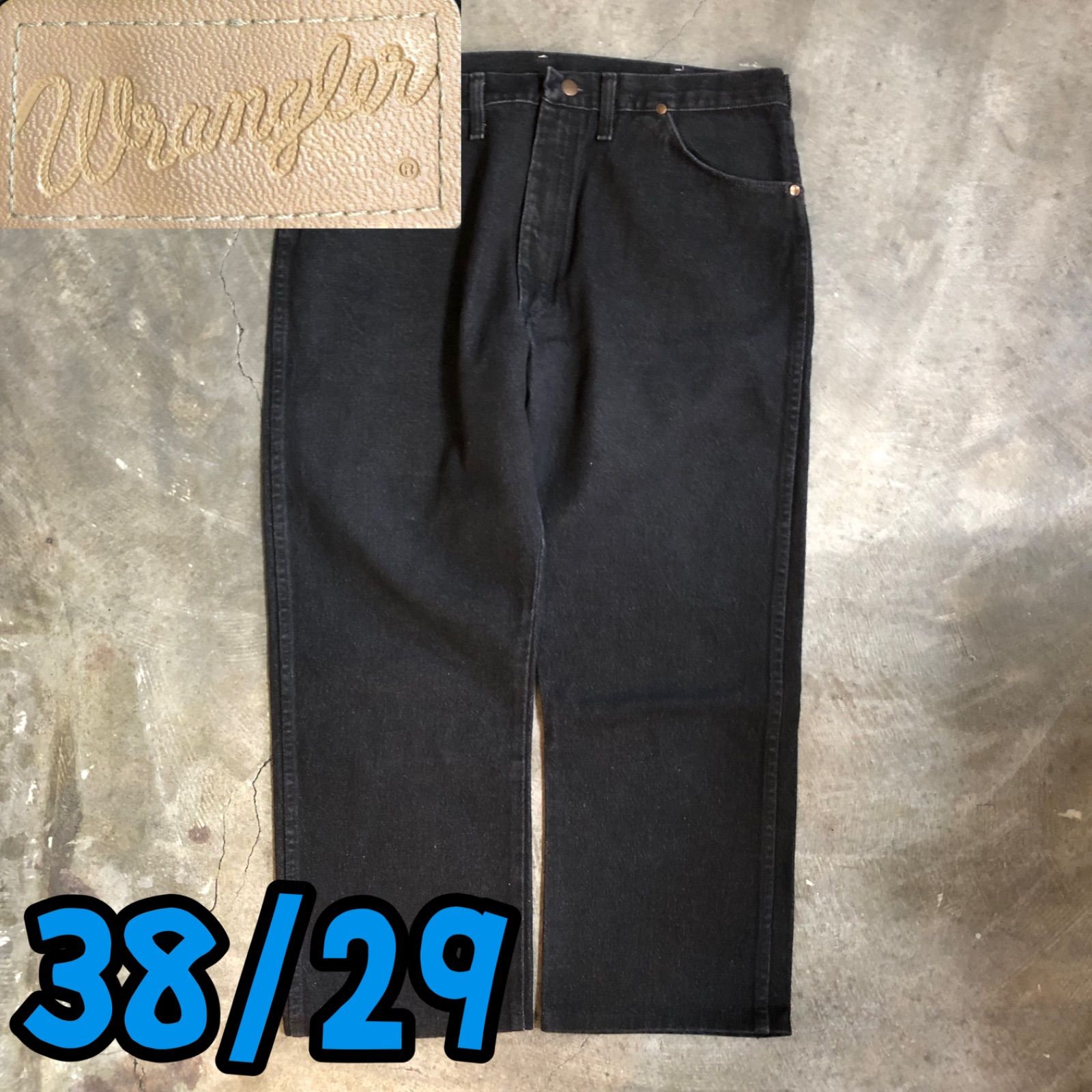 T4402 Wrangler ブラックデニム　先染め　USA製　古着