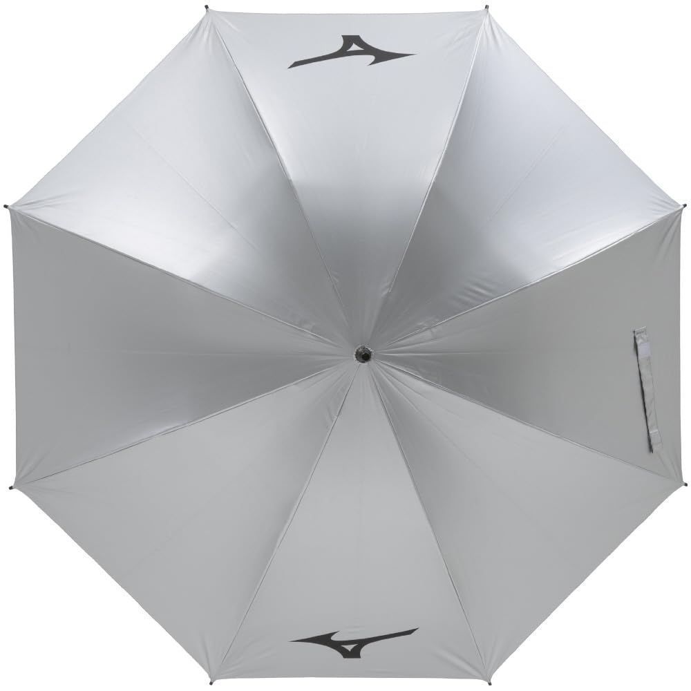 サイズ 65cm×8本骨 ユニセックス 質量 約270g 晴雨兼用 軽量 UVカット率99.9 以上 銀パラソル 収納袋付き ゴルフ シルバー MIZUNO ミズノ 5LJY2321
