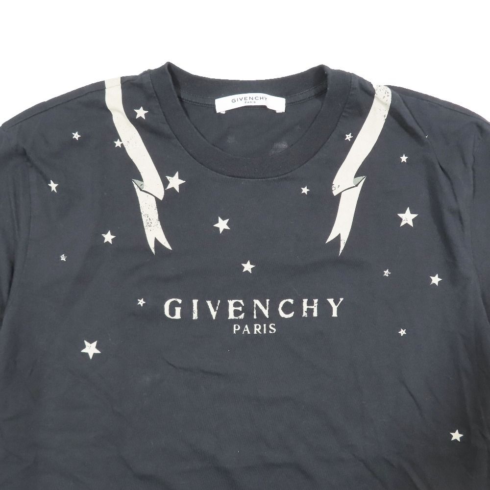 ジバンシィ スターロゴプリントスウェットシャツ ブラック 美品 GIVENCHY ジバンシィ Tシャツ カットソー ロゴ スター