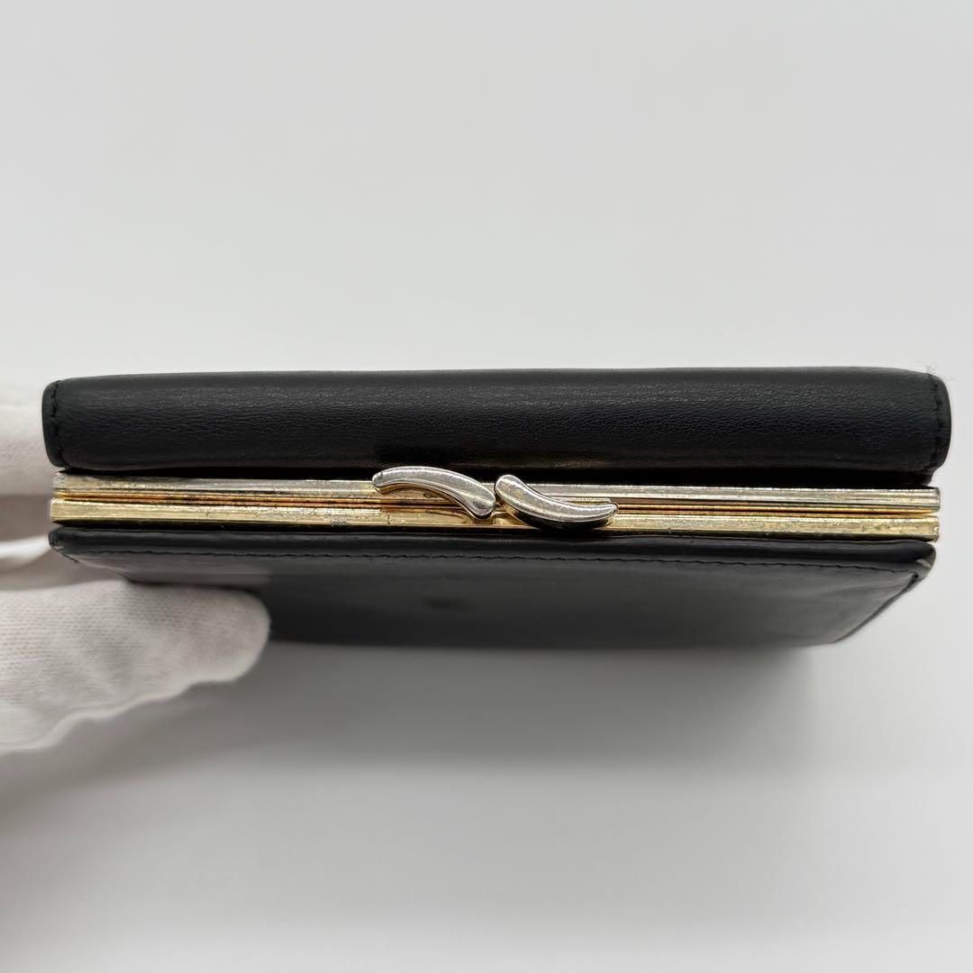 【美品】Vivienne がま口財布 三つ折り財布 ORB レザー ブラック 美品】Vivienne がま口財布 三つ折り財布 ORB レザー ブラック - メルカリ