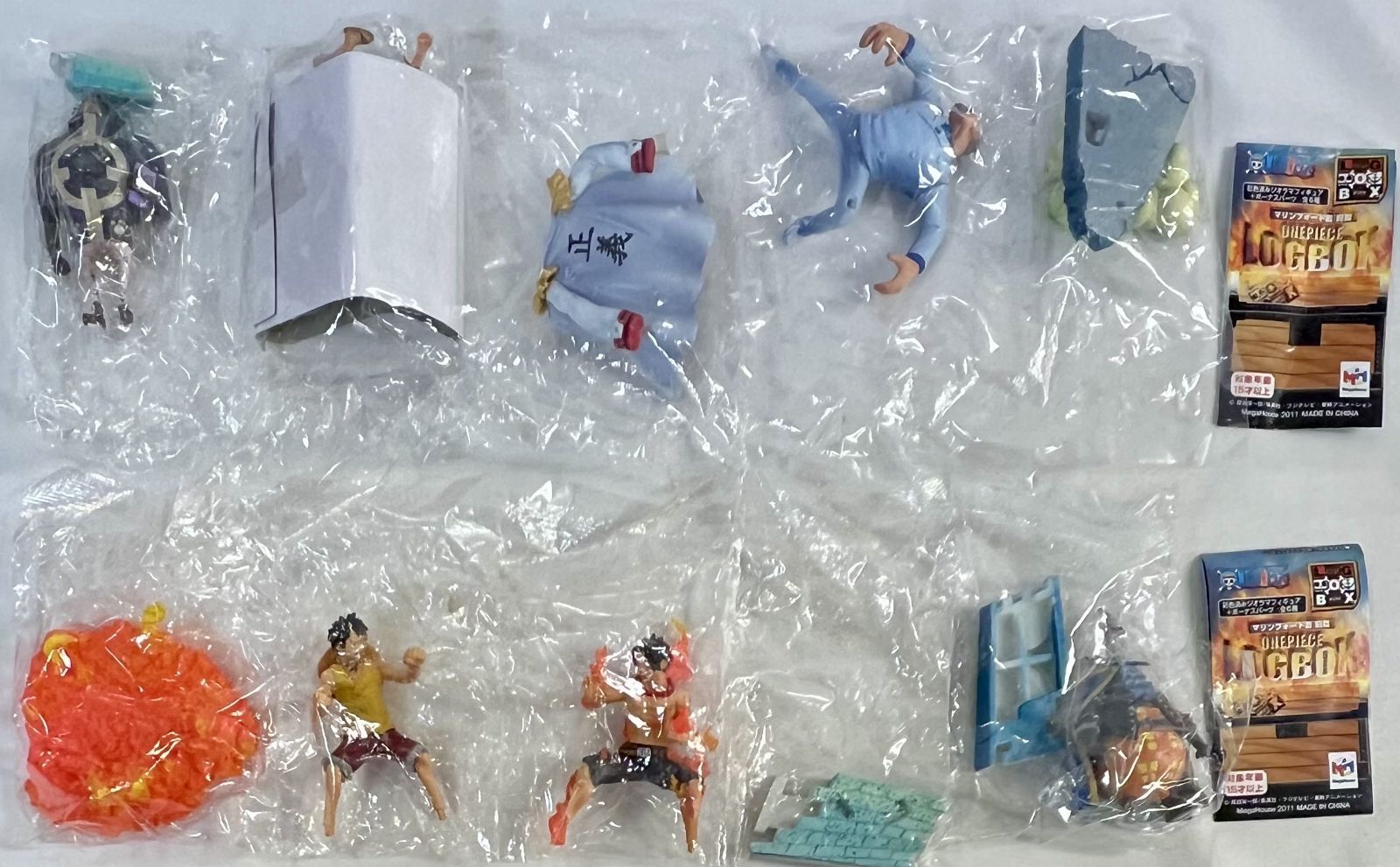箱開封済み、袋未開封 ワンピース LOG BOX マリンフォード篇 前篇 彩色 