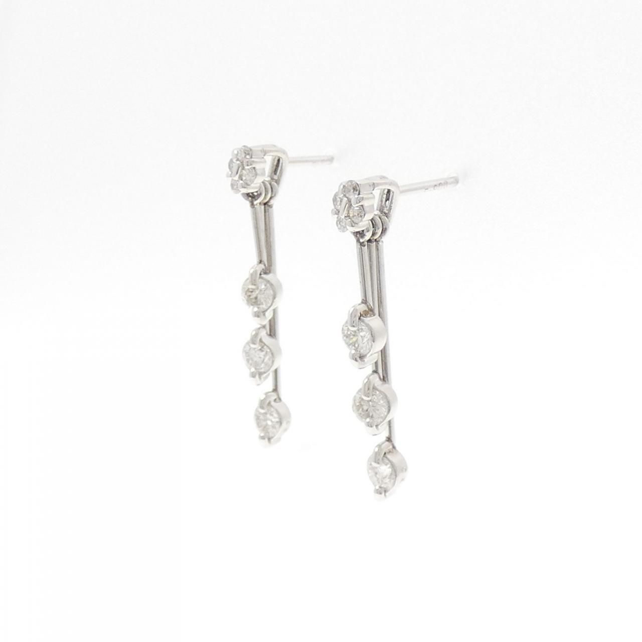 PT900 ダイヤモンド ピアス 0.60CT - メルカリ