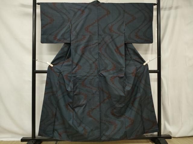 平和屋着物□本場大島紬 7マルキ 流水吉祥文 正絹 逸品 CAAV4088in  