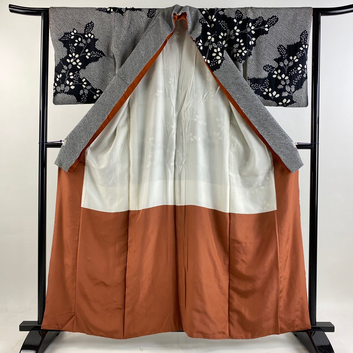 訪問着 身丈159cm 裄丈63cm S 袷 ますいわや 葉と実 総絞り 黒 正絹 美品 名品 【中古】 - メルカリ