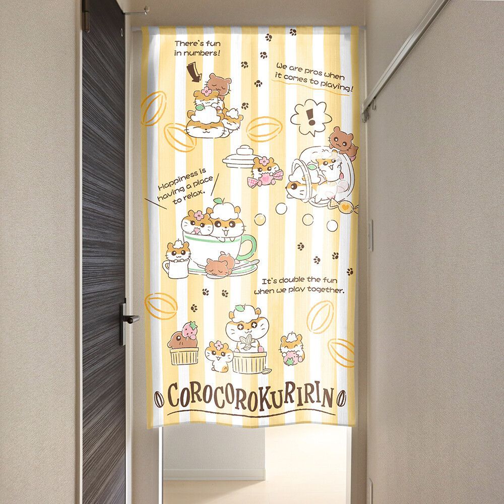 【SIMON BAKER】のれん サンリオ sanrio「コロコロクリリン いつもなかよし」85×丈150cm【日本製】家紋 ジブリ トトロ 千と千尋 目隠し 暖簾 スヌーピー 【匿名配送ネコポス 全国送料無料】