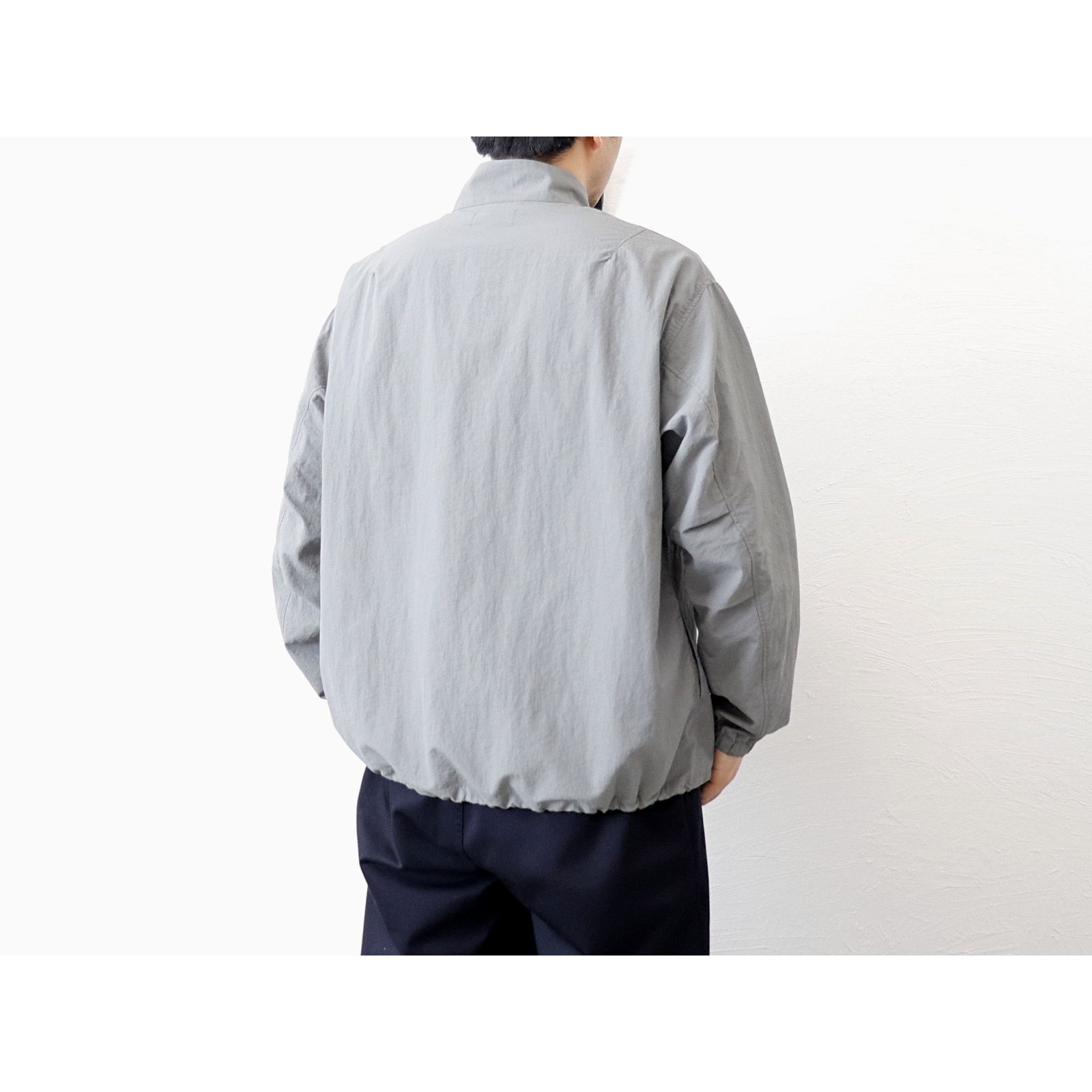 MANUAL ALPHABET / LIGHT SHELL SNAP TEE - GREY マニュアル