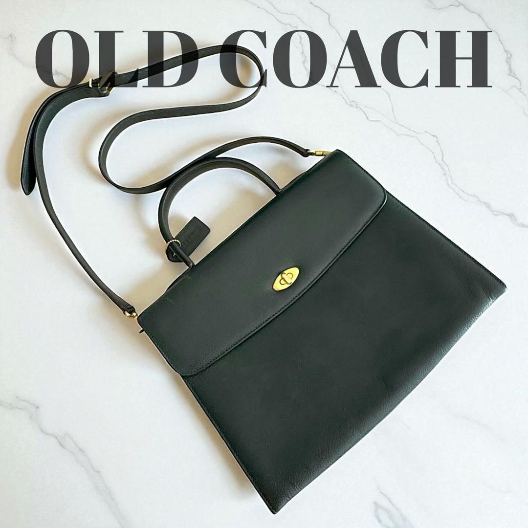 Rare】Vintage Coach Green Leather bag - メルカリ