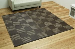 【新品・2営業日で発送】イケヒコ 洗える PPカーペット 『ウィード』 ブラウン 江戸間6畳（約261×352cm）