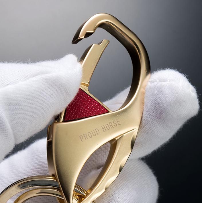 カラビナ 付き キーホルダー キーリング ダブルリング キーフック