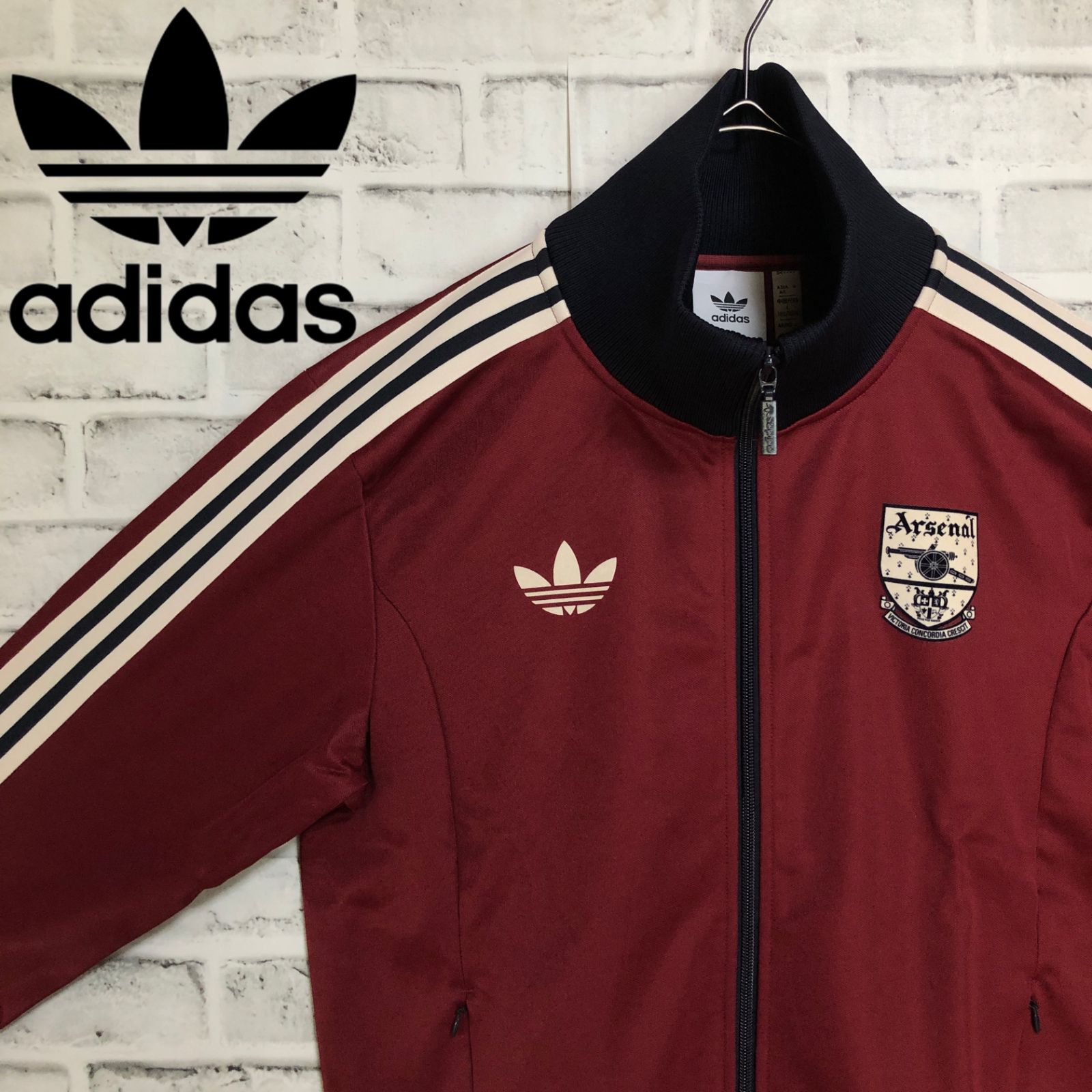 新品2XL⭐️adidas アーセナル トラックジャケット/ジャージ トレファイル エンジ×ネイビー トラックトップ - メルカリ