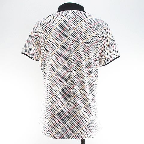 LANVIN SPORT ランバンスポール 総柄 半袖 ポロシャツ ブルー 40 LANVIN SPORT ランバンスポール 総柄 半袖 ポロシャツ ブルー 40