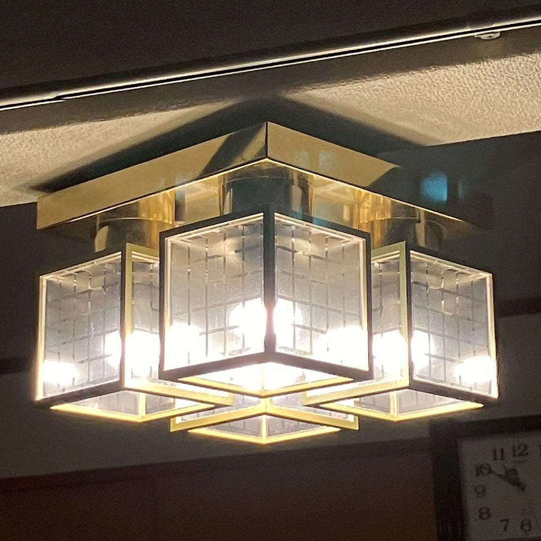 ナショナル 豪華 シャンデリア 4灯 天井照明 レトロ アンティーク ナショナル 豪華 シャンデリア 4灯 天井照明 レトロ アンティーク