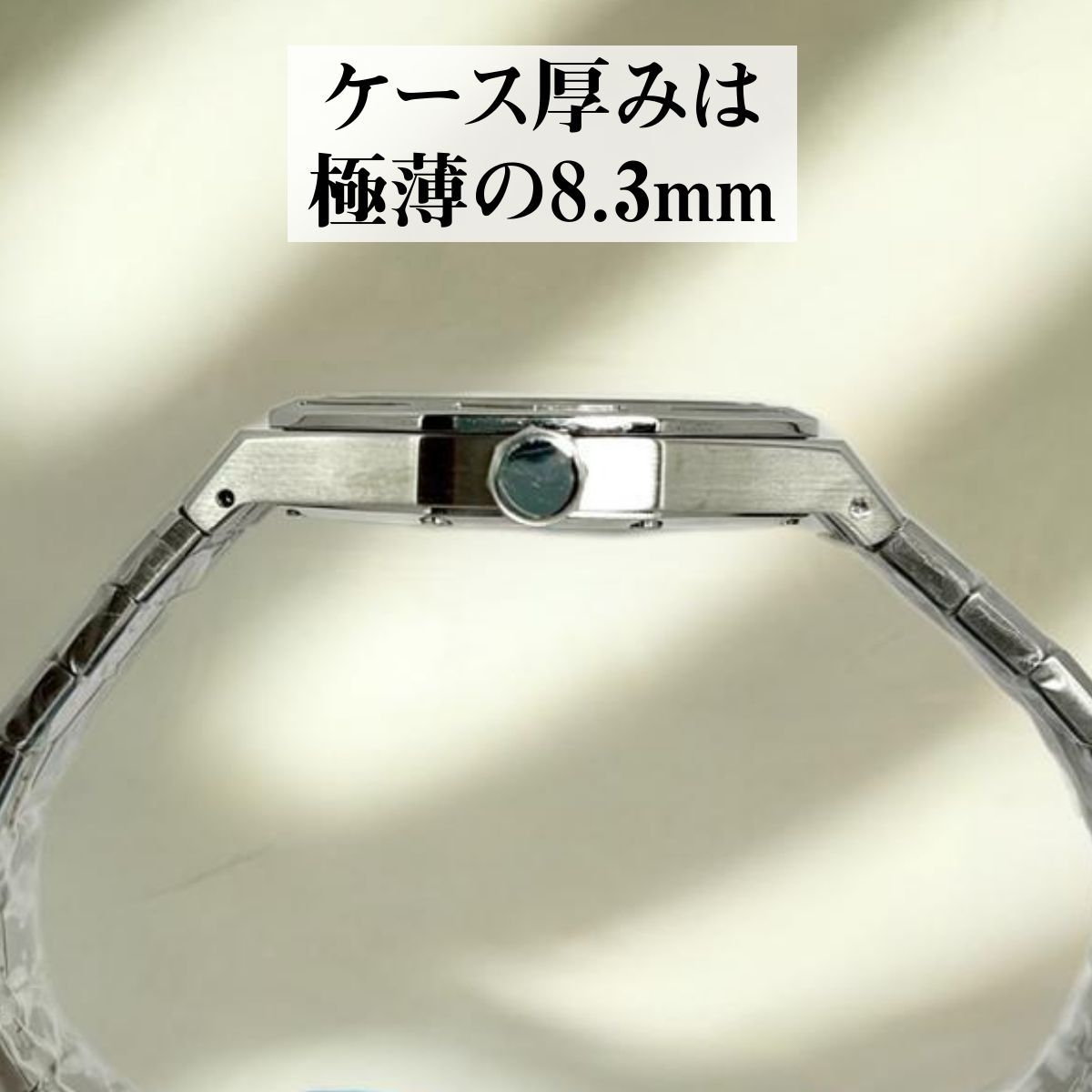 腕時計 メンズ 40代 50代 オマージュウォッチ クォーツ 2針 極薄 薄い 