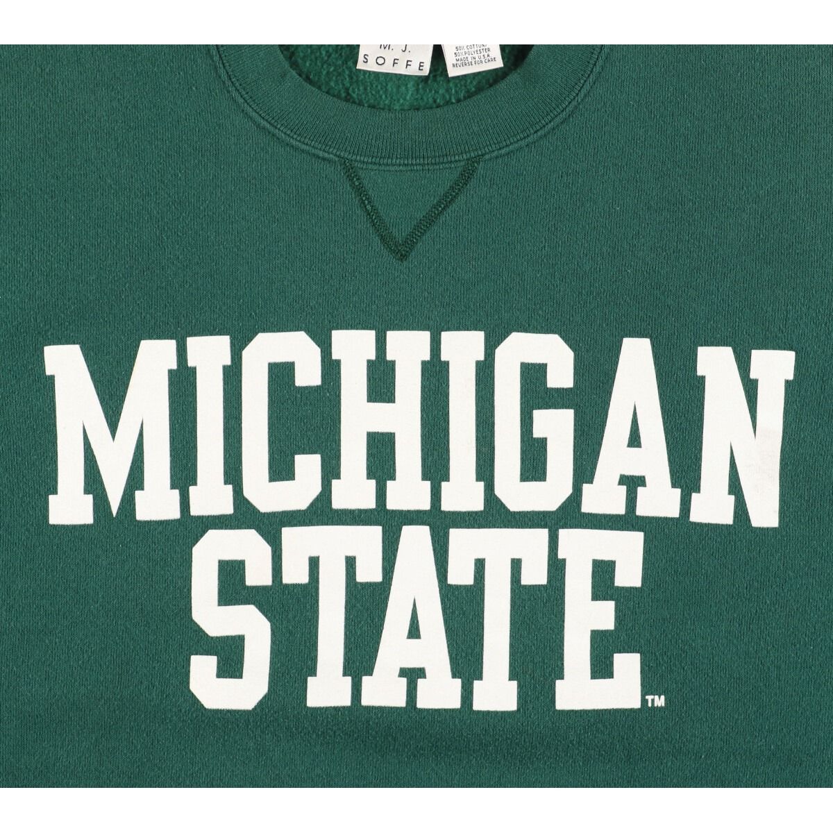 ヴィンテージ古着 　M.J. SOFFE　 カレッジプリント　ミシガン州立大学 古着 M.J. SOFFE MICHIGAN STATE ミシガン州立大学 カレッジ