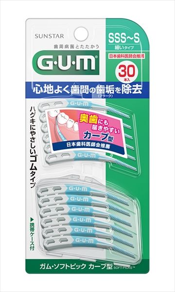まとめ買い-60点セット ガムソフトピックカーブ型３０ＰサイズＳＳＳ～Ｓ サンスター フロス 歯間ブラシ