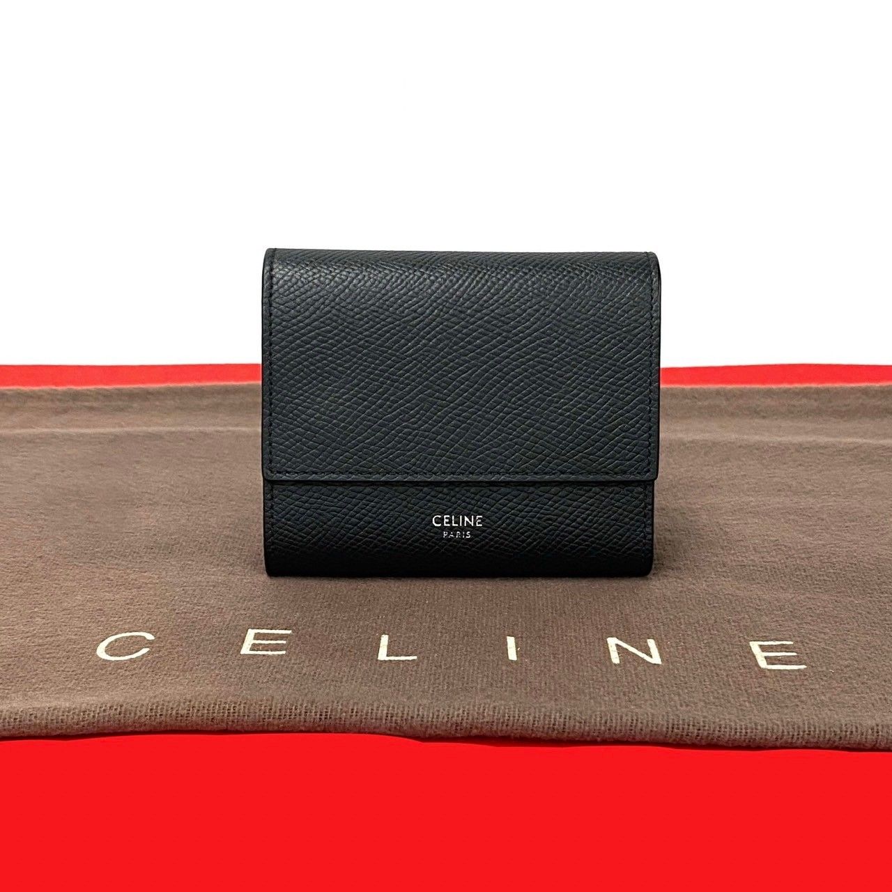 超メルカリ市 極美品 CELINE セリーヌ レザー 巾着 ショルダーバッグ 