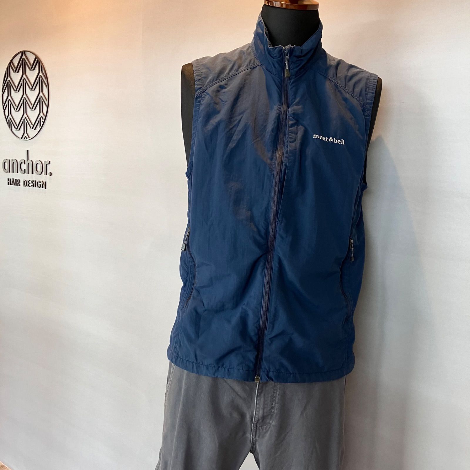 mont-bell モンベル O.D VEST ナイロンベスト ネイビー 紺 メンズ L