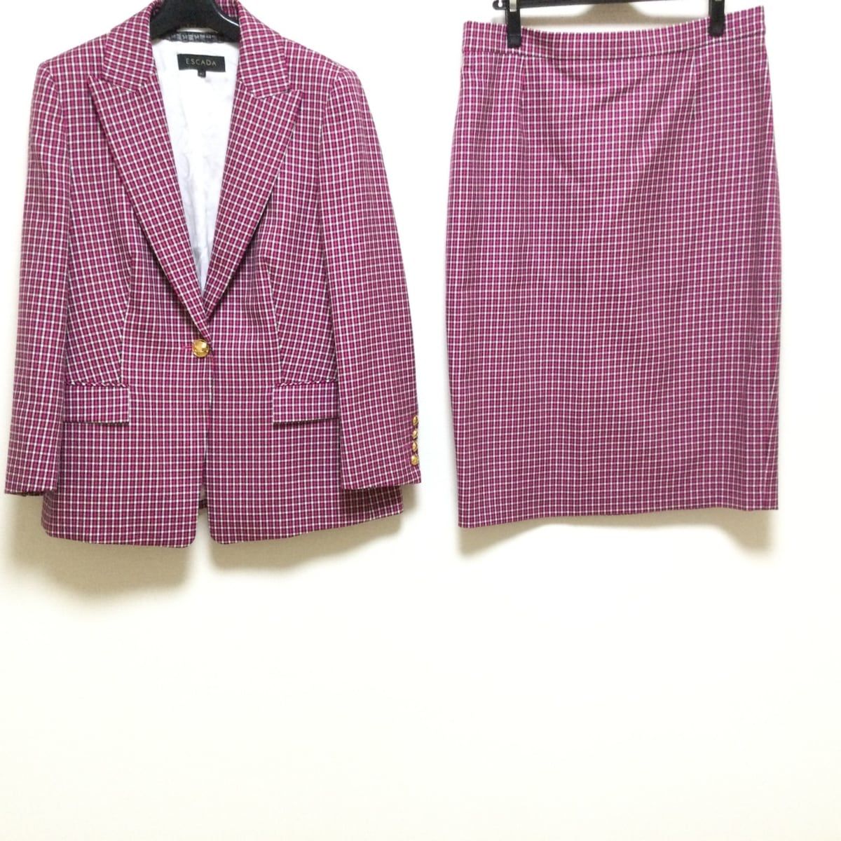 ESCADA(エスカーダ) スカートスーツ レディース - ピンク×黒×白