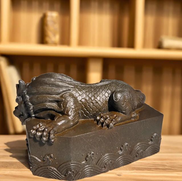 銅細工 足蝮鎮水獣 避水獣 工芸品 置物 茶寵 装飾品 美術品 鋳鉄招財鎮水獣模造鉄獅子乾坤茶寵手作り玄関装飾置物工芸品