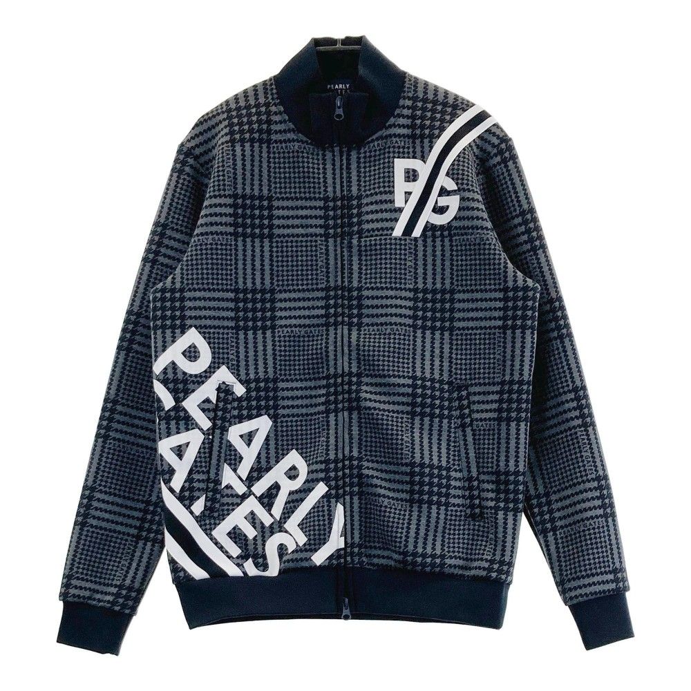 サイズ：4 PEARLY GATES パーリーゲイツ  スウェット ジップジャケット チェック柄 グレー系 [240101381983] ゴルフウェア メンズ ストスト サイズ：4 PEARLY GATES パーリーゲイツ スウェット ジップ