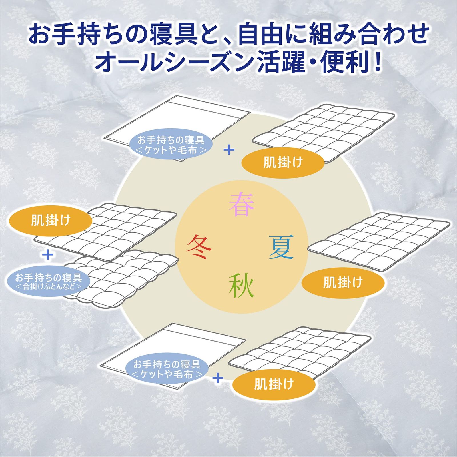 オールシーズン対応 羽毛が偏りにくい