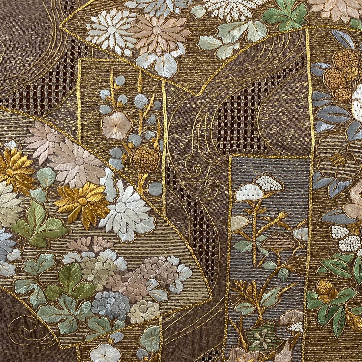 扇面 草花